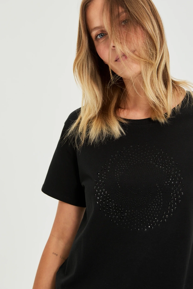 WOMEN'S TSHIRT L-TS-4921 BLACK