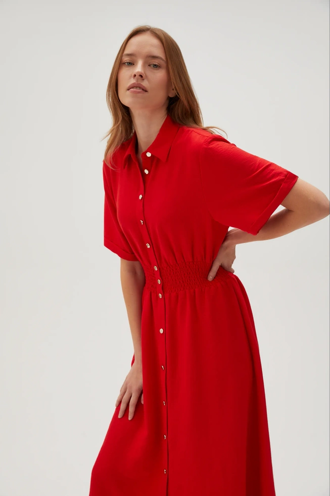 WOMEN'S DRESS L-SU-4614 RED