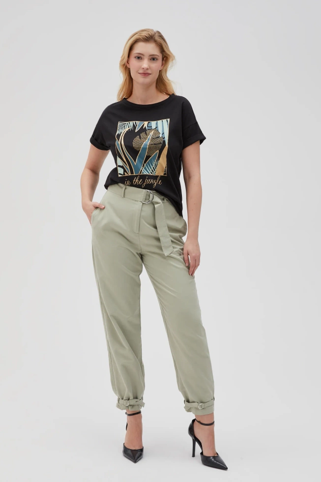 WOMEN'S TSHIRT L-TS-4633 BLACK