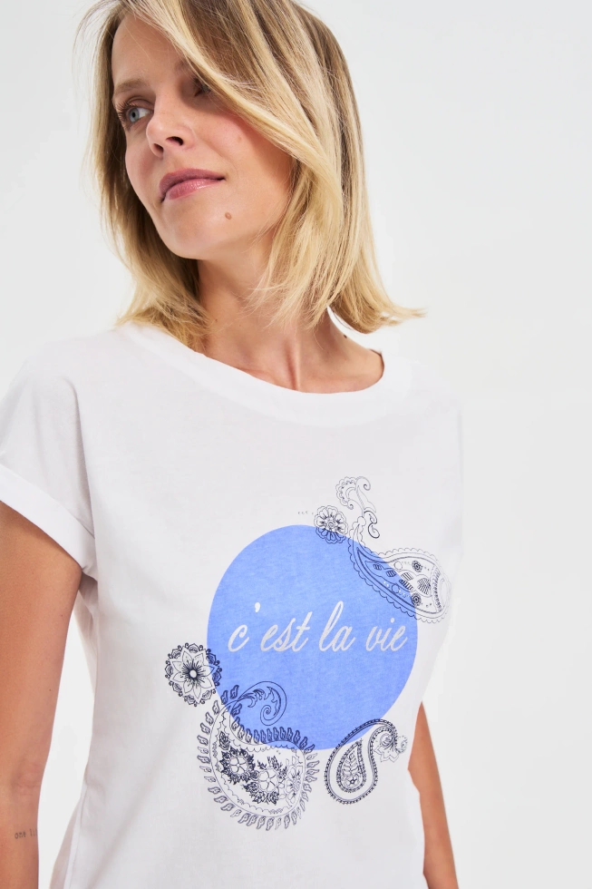 WOMEN'S TSHIRT L-TS-4636 WHITE-set