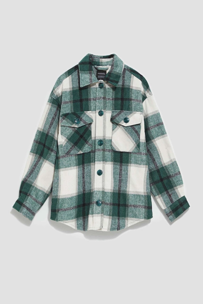 Checked shirt jacket