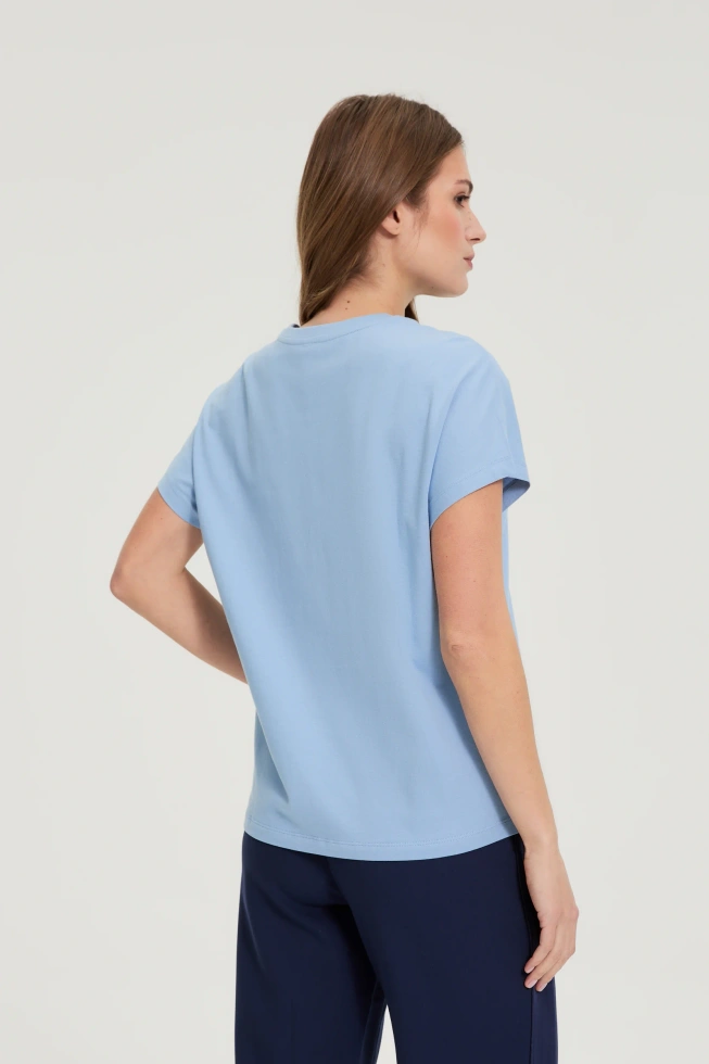 WOMEN'S TSHIRT L-TS-4947 BLUE