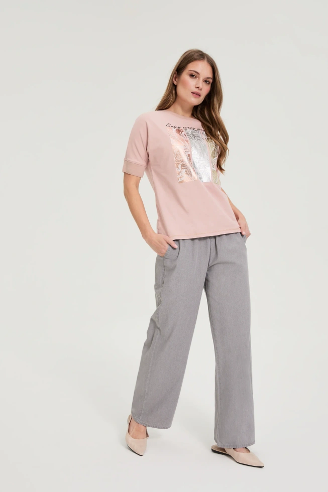 WOMEN'S TSHIRT L-TS-4911 L.PINK