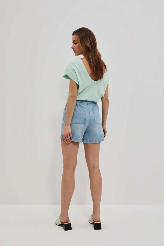 LADIES SHORTS L-SH-4003 L.BLUE