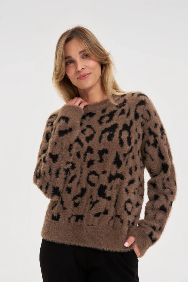 WOMEN'S SWEATER Z-SW-4857 BROWN