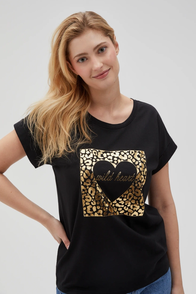 WOMEN'S TSHIRT L-TS-4626 BLACK