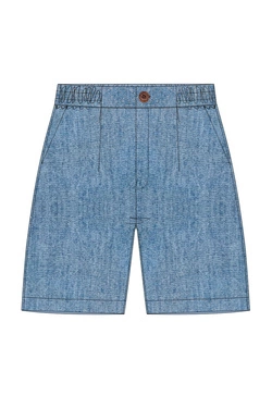 WOMEN'S SHORTS L-SH-4901 BLUE