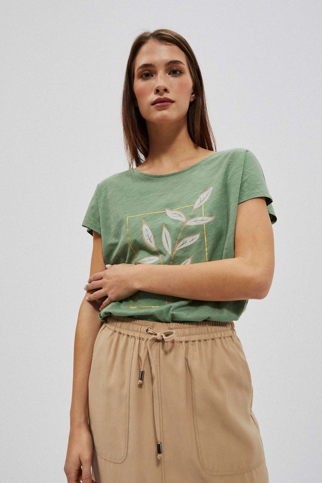 LADIES TSHIRT L-TS-4044 OLIVE
