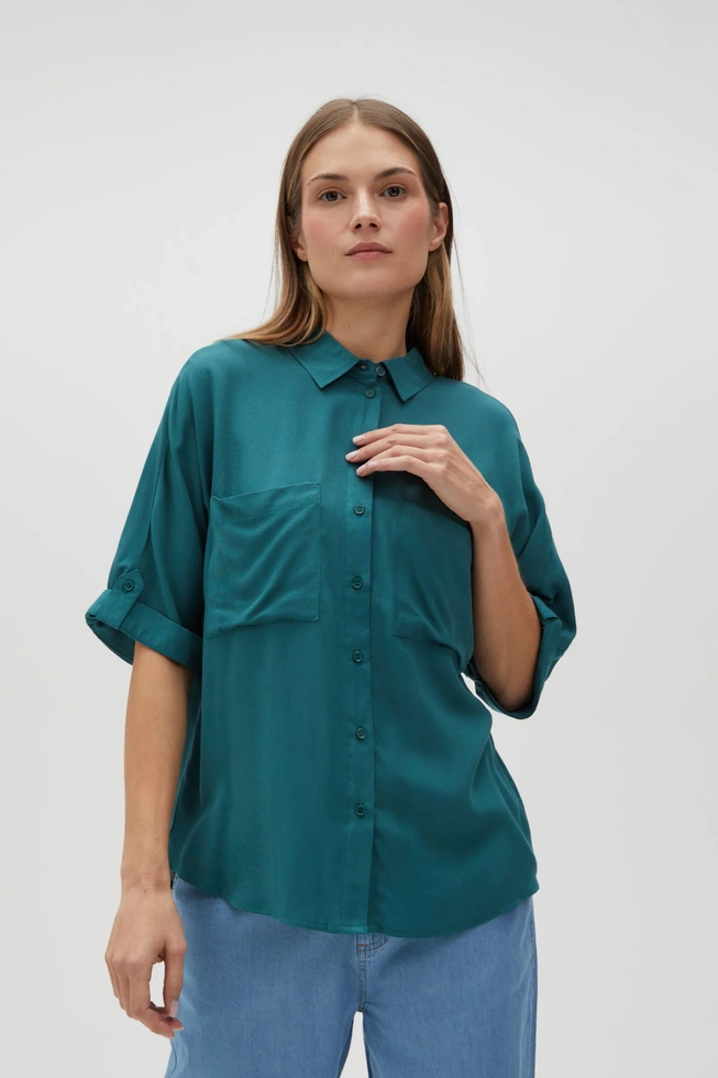 WOMEN'S SHIRT L-KO-4624 D.GREEN-set