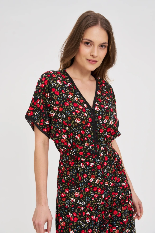 WOMEN'S DRESS L-SU-4672 BLACK