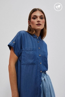 KOSZULA DAMSKA L-KO-4008 DARK BLUE