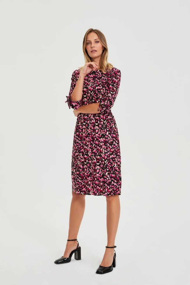 WOMEN'S DRESS L-SU-4914 FUCHSIA