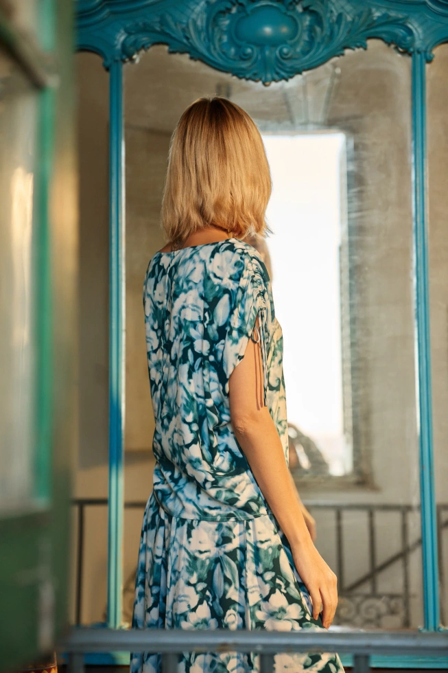 WOMEN'S SHIRT L-KO-4645 D.GREEN-set