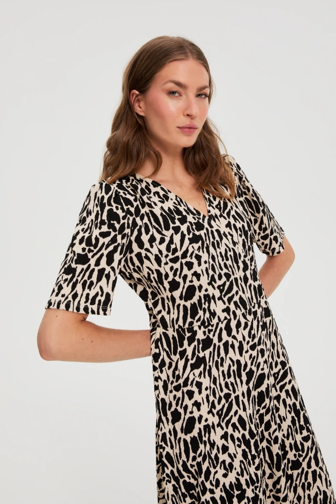 WOMEN'S DRESS L-SU-4910 CREAM