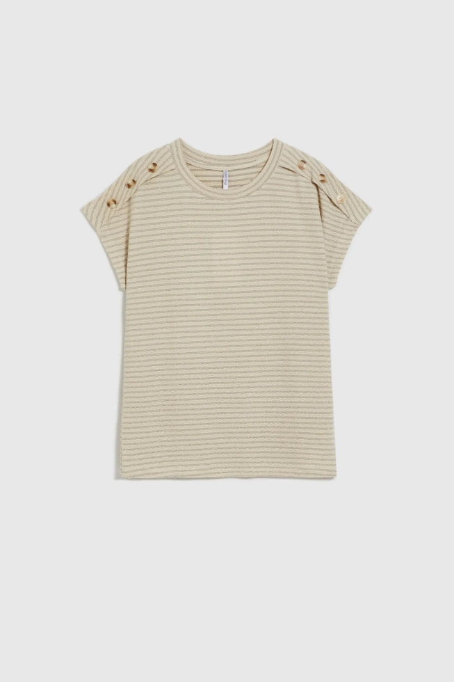 WOMEN'S TSHIRT L-TS-4634 L.BEIGE-set