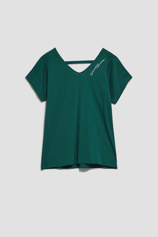 LADIES TSHIRT L-TS-4016 PALM LEAF