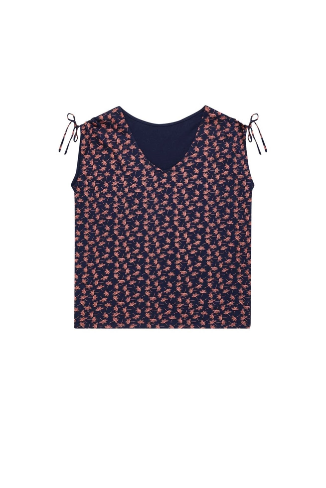 Cotton t-shirt with adjustable sleeves