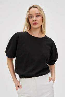 KOSZULKA DAMSKA L-TS-4618 BLACK-pakiet