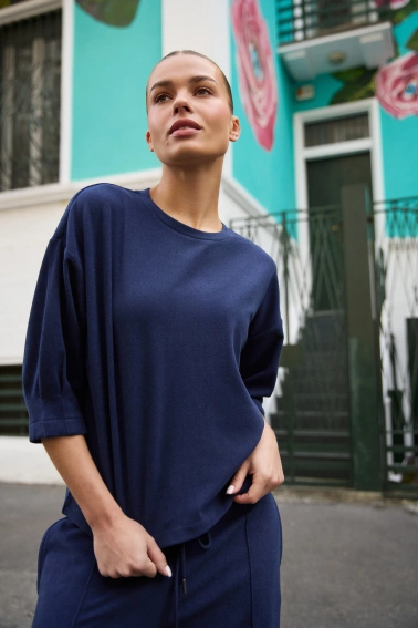 BLUZA DAMSKA L-BL-4900 NAVY-pakiet