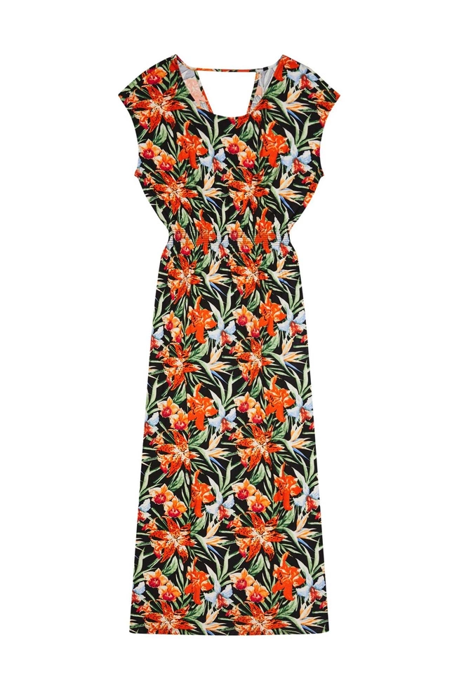 Dress with a floral print