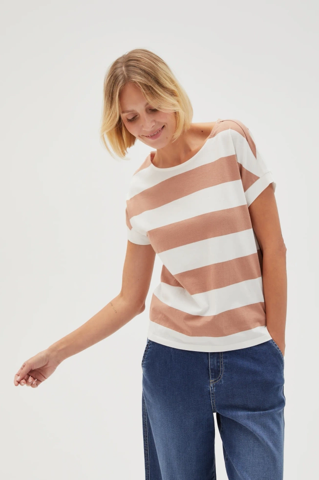 WOMEN'S TSHIRT L-TS-4607 L.BROWN