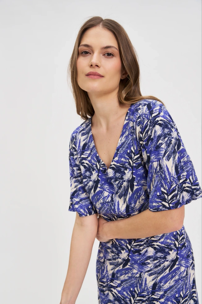 WOMEN'S DRESS L-SU-4647 D.BLUE