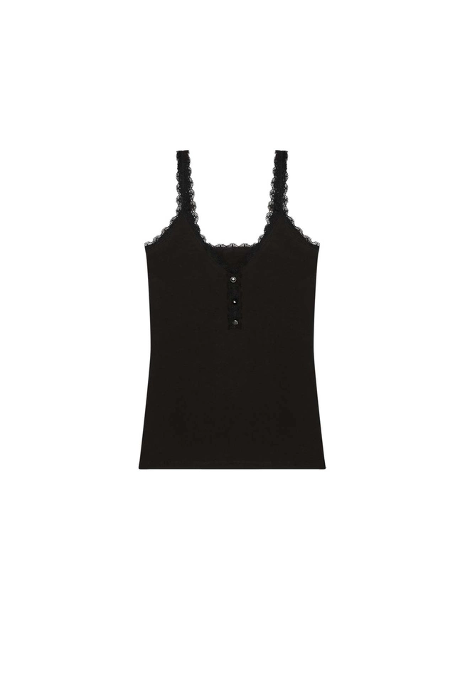 LADIES TOP L-TS-3840 BLACK