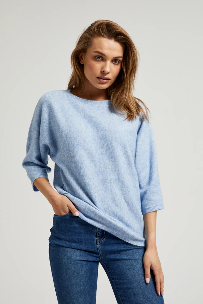 WOMEN'S SWEATER Z-SW-4512 L.BLUE MEL