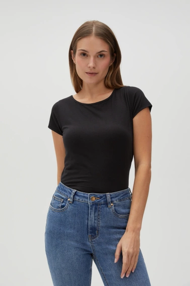 WOMEN'S TSHIRT L-TS-4622 BLACK