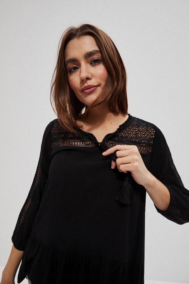 Viscose blouse with fringes