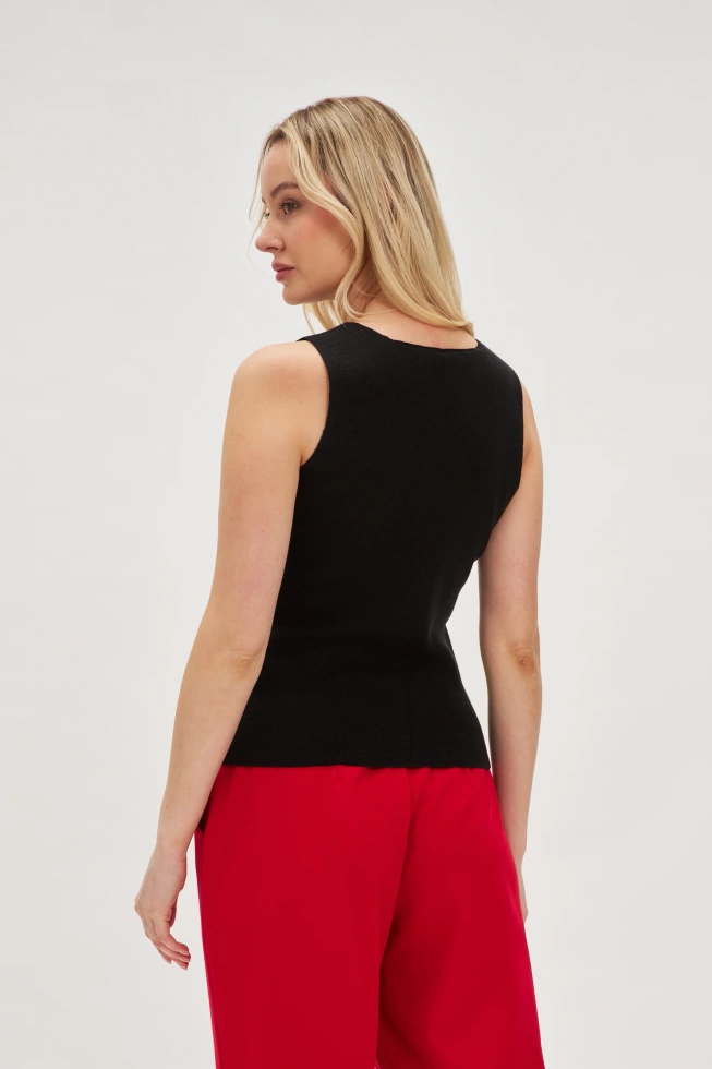 WOMEN'S TOP L-TS-4713 BLACK