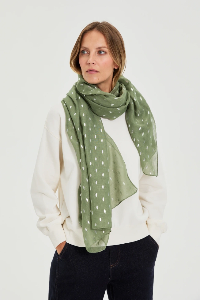 WOMEN'S SCARF L-SZ-4910 OLIVE