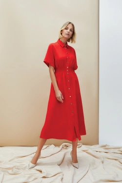 WOMEN'S DRESS L-SU-4614 RED