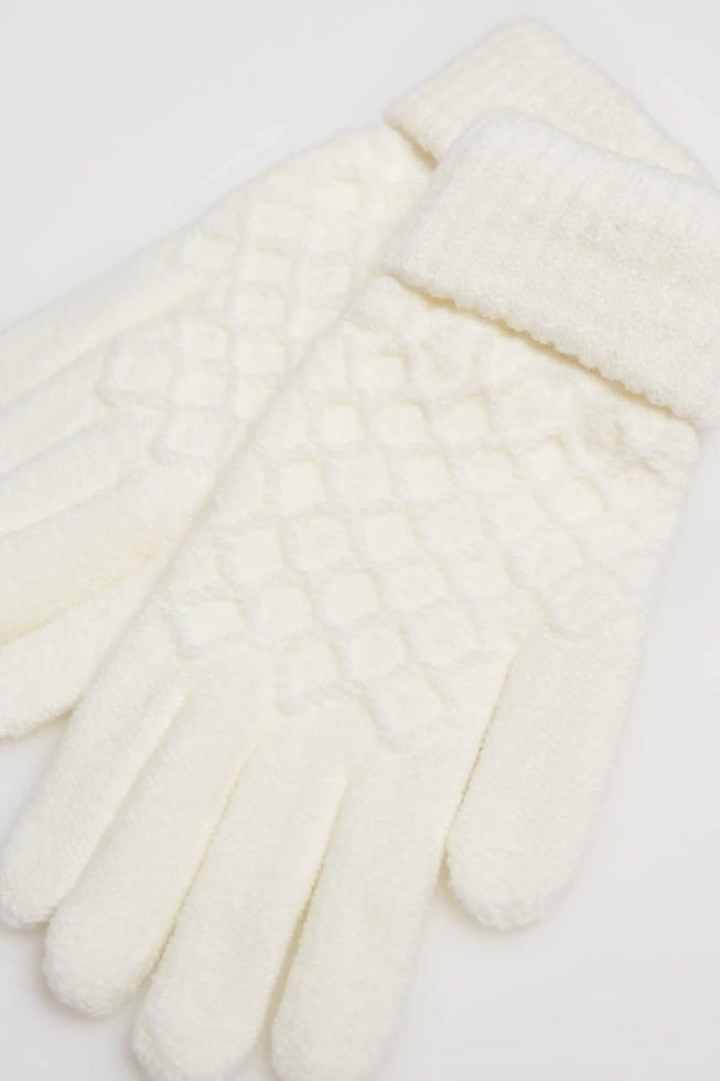 WOMEN'S GLOVES Z-RE-4502 OFF WHITE