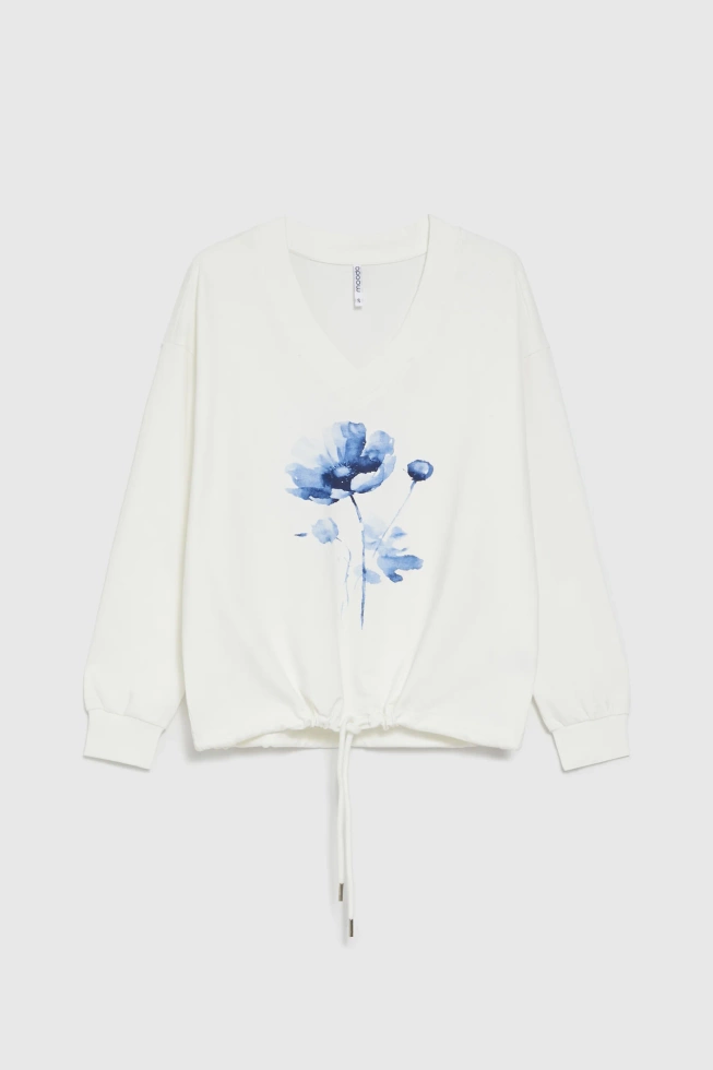 WOMEN'S SWEATSHIRT Z-BL-4815 OFF WHITE