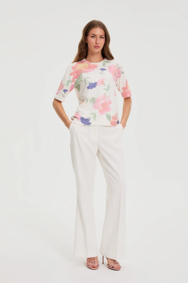 SPODNIE DAMSKIE L-SP-4908 OFF WHITE