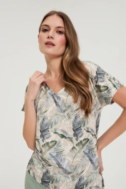 WOMEN'S TSHIRT L-TS-4938 L.BEIGE