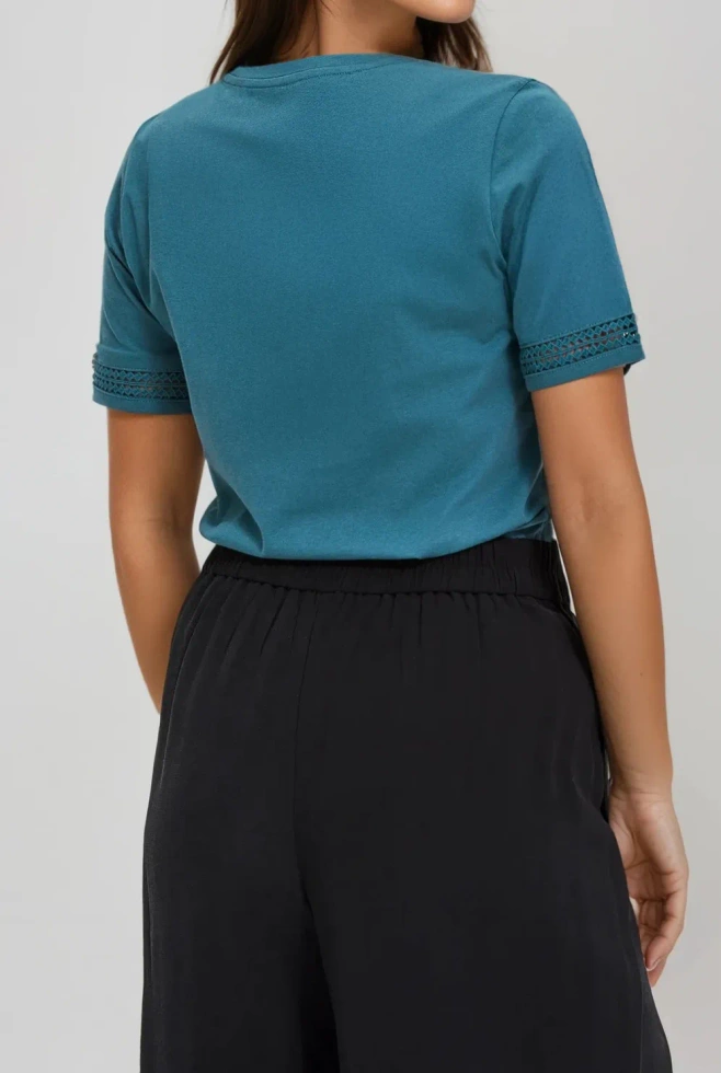 WOMEN'S TSHIRT L-TS-4671 D.GREEN