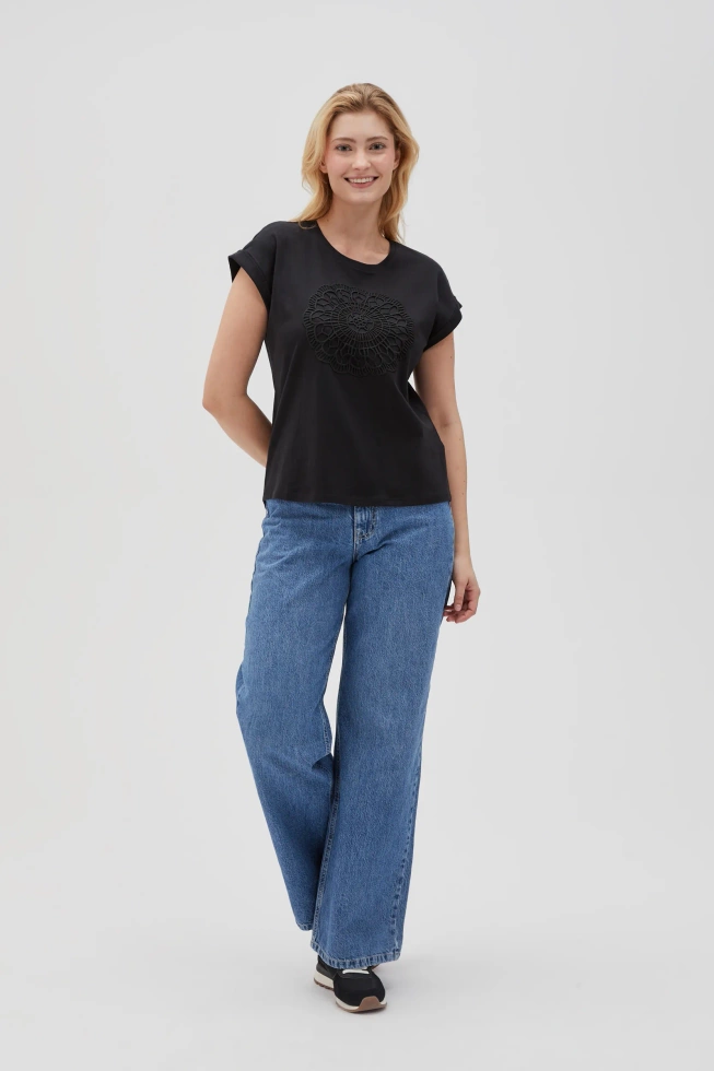 WOMEN'S TSHIRT L-TS-4644 BLACK