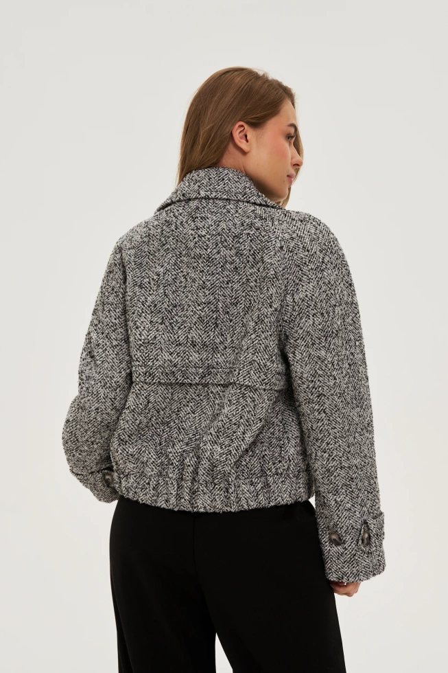 WOMEN'S JACKETS Z-KU-4814 WHITE_BLACK