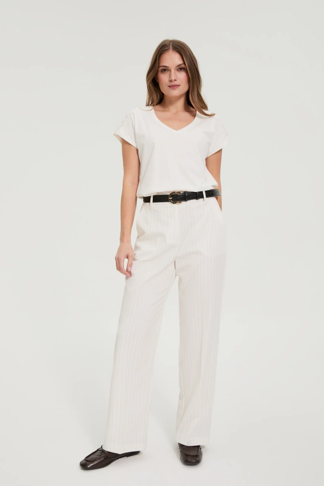 WOMEN'S TSHIRT L-TS-4929 OFF WHITE