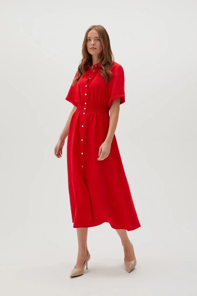 WOMEN'S DRESS L-SU-4614 RED