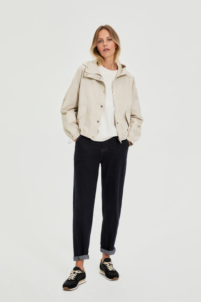 WOMEN'S JACKETS L-KU-4911 L.BEIGE