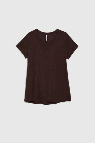 WOMEN'S TSHIRT L-TS-4672 D.BROWN