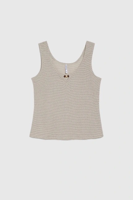 KOSZULKA DAMSKA L-TS-5026 BEIGE