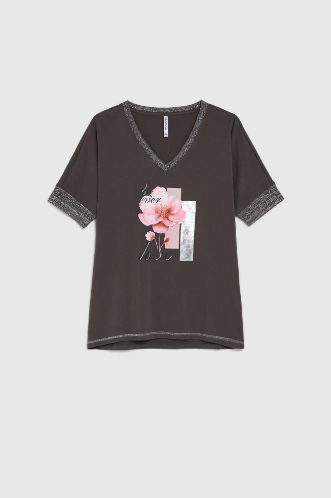 WOMEN'S TSHIRT L-TS-4912 GREY-set