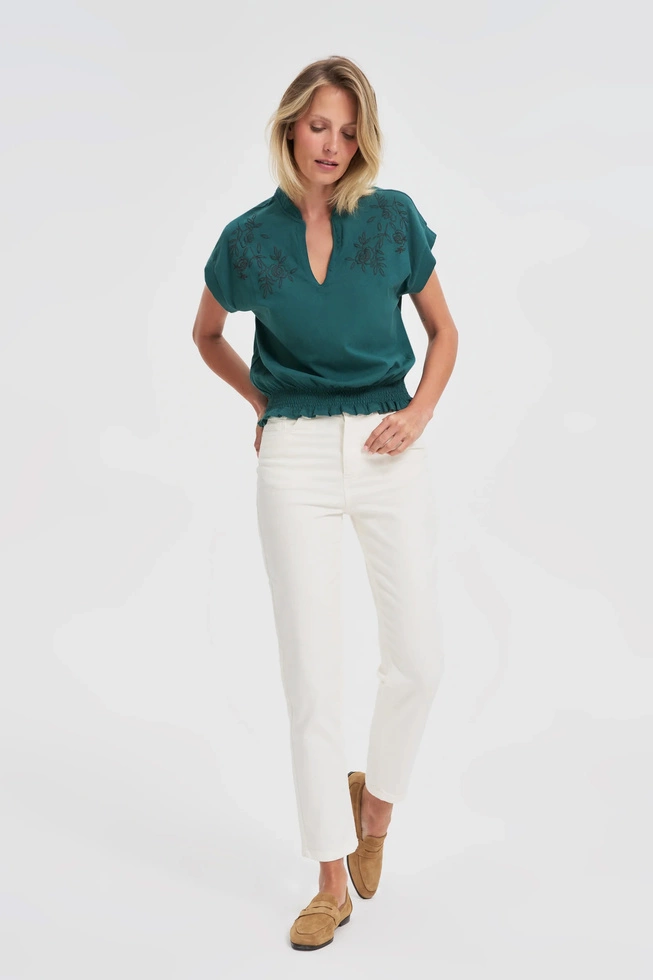 WOMEN'S TSHIRT L-TS-4653 D.GREEN