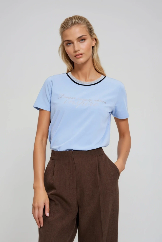 WOMEN'S TSHIRT L-TS-4914 L.BLUE