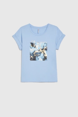 WOMEN'S TSHIRT L-TS-4917 L.BLUE-set