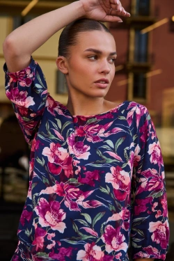 WOMEN'S SHIRT L-KO-4905 NAVY